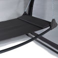 Hamac balancelle LAOS gris avec lit suspendu et moustiquaire