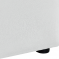 Lit coffre double AUSTIN 160 x 200 CM PVC blanc avec sommier