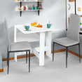 Table console pliable EDI 2-4 personnes bois blanc