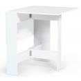 Table console pliable EDI 2-4 personnes bois blanc 103 x 76 cm