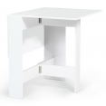 Table console pliable EDI 2-4 personnes bois blanc