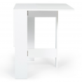 Table console pliable EDI 2-4 personnes bois blanc