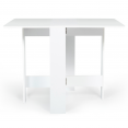 Table console pliable EDI 2-4 personnes bois blanc