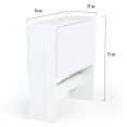 Table console pliable EDI 2-4 personnes bois blanc