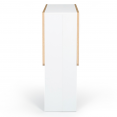 Table console pliable EDI 2-4 personnes bois blanc plateau façon hêtre