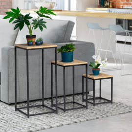 Lot de 3 tables d'appoint design industriel Lot de 3 tables d'appoint design industriel