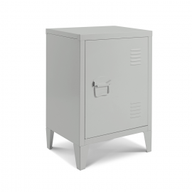 Table de chevet ESTEL en métal gris clair Table de chevet ESTEL en métal gris clair