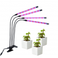 Lampe de croissance 4 têtes 80 LED 3 éclairages pour plantes