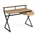 Bureau 1 tiroir ENZO pieds croisés design industriel