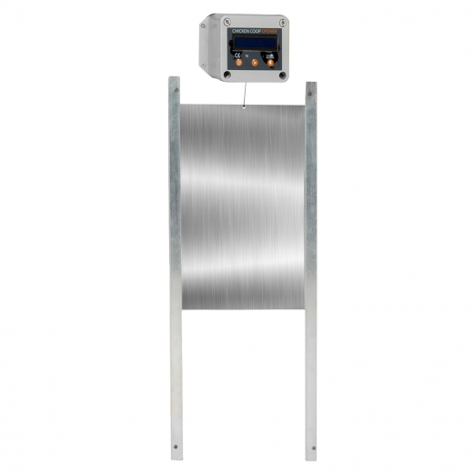 Porte automatique verrouillable pour poulailler avec capteur de luminosité et minuterie 22 x 33 cm Porte automatique verrouillable pour poulailler avec capteur de luminosité et minuterie 22 x 33 cm