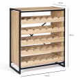 Etagère range bouteilles DETROIT casier à vin design industriel