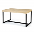 Table à manger PHILA à bords larges 6 personnes design industriel 150 cm