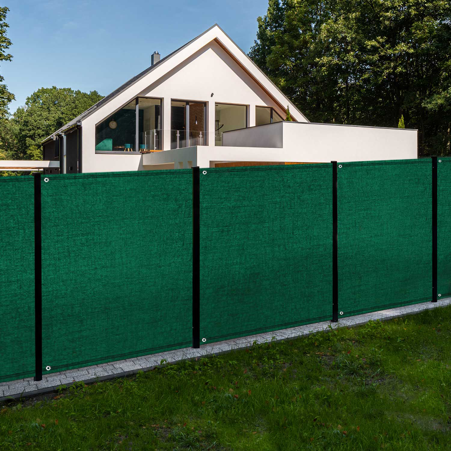Brise-vue vert 1,5 x 10 m occultant 150 gr/m²