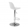 Lot de 2 tabourets de bar KARL design blanc