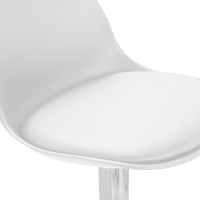 Tabouret Vérin Gaz Lot De 2 Tabourets De Bar Réglables KARL - Design Bleu Canard Et Pied Noir Chaise Bar