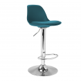 Lot de 2 tabourets de bar KARL design bleu canard