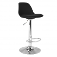 Lot de 2 tabourets de bar KARL design noir