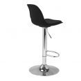 Lot de 2 tabourets de bar KARL design noir