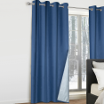 Lot de 2 rideaux thermiques bleus 135x240 cm