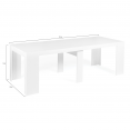 Table console extensible ORLANDO 10 personnes 235 cm bois blanc