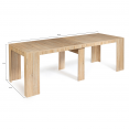 Table console extensible ORLANDO 10 personnes 235 cm bois façon hêtre