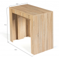 Table console extensible ORLANDO 14 personnes 300 cm bois façon hêtre