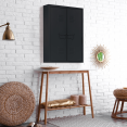 Armoire murale double ESTEL en métal noir