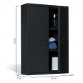 Armoire murale double ESTEL en métal noir
