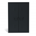 Armoire murale double ESTEL en métal noir