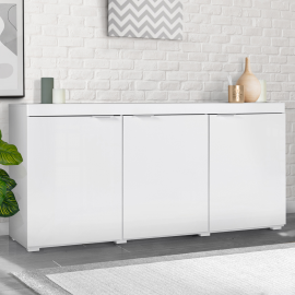Buffet contemporain PORTLAND 3 portes blanc Buffet contemporain PORTLAND 3 portes blanc