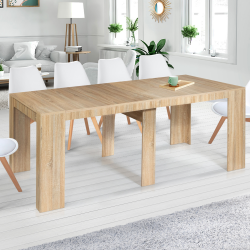 14535 - Consolle allungabile 10 persone in simil-faggio 235 cm Table console extensible ORLANDO 10 personnes 235 cm bois façon hêtre