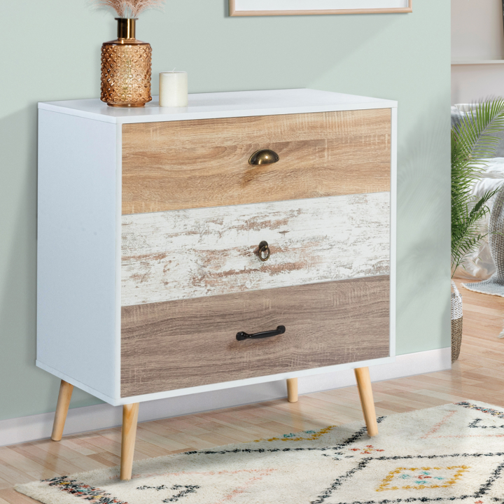 Commode 3 tiroirs BAHIA Commode 3 tiroirs BAHIA