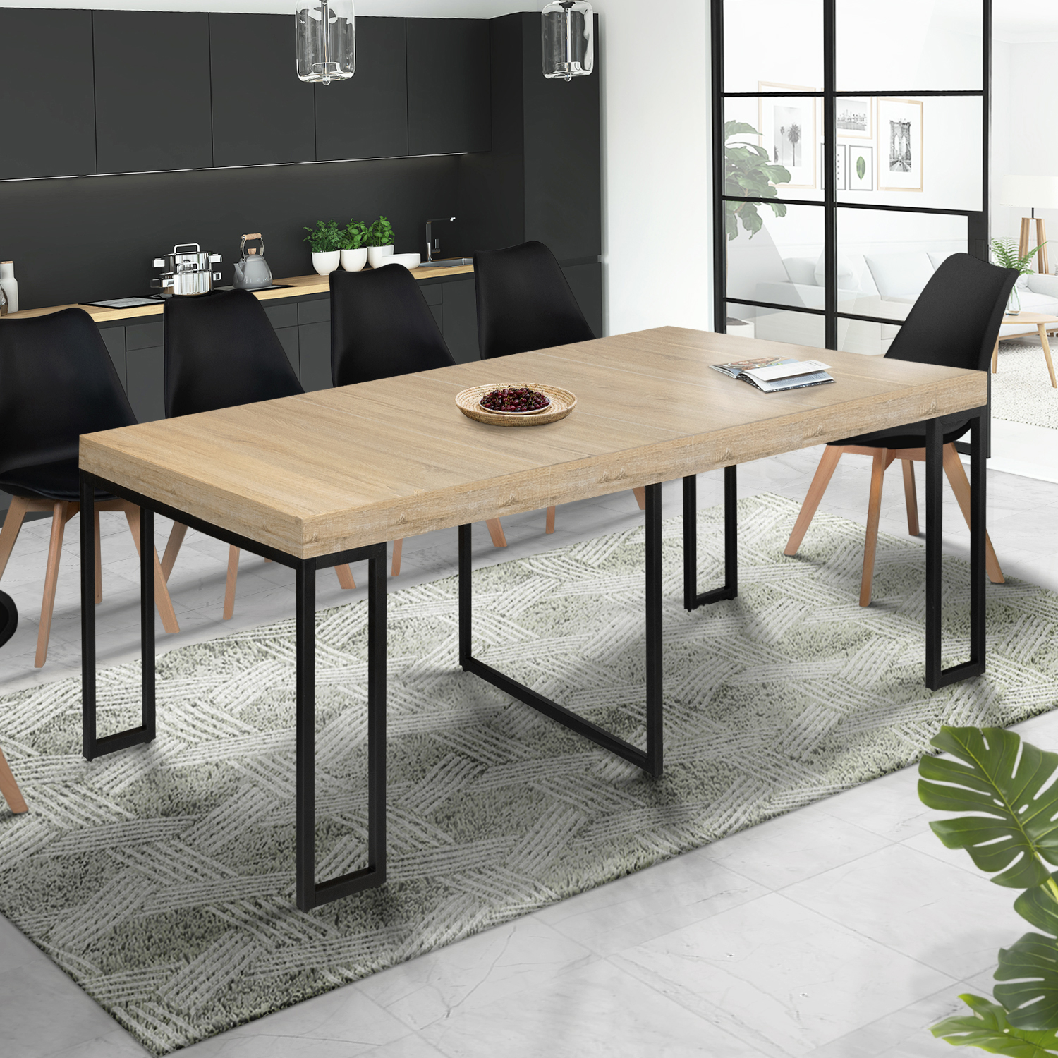 Table console extensible TORONTO 10 personnes 235 cm design industr...