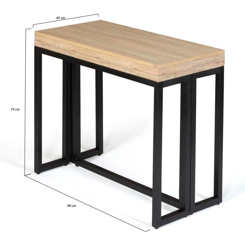 Table industrielle extensible 10 personnes pas cher