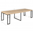 Table console extensible TORONTO 14 personnes 300 cm design industriel