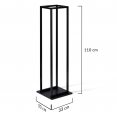 Range-bûches Turku pour intérieur avec étagères 112 x 60 x 30 cm [en