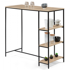 Table de bar DETROIT 2 à 4 personnes design industriel Table de bar DETROIT 2 à 4 personnes design industriel
