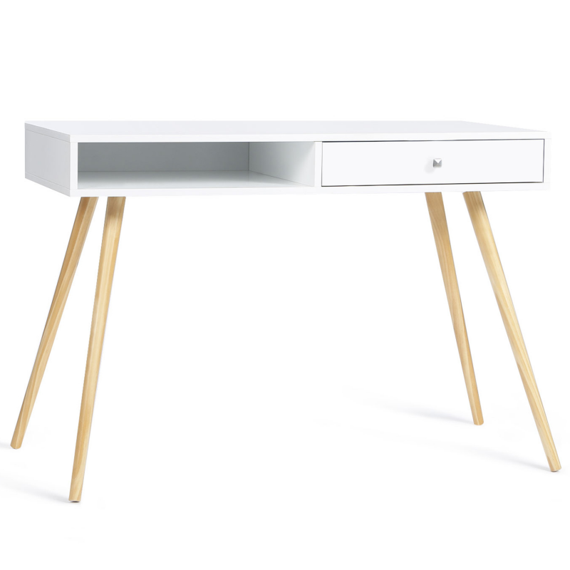 Bureau simple en bois blanc au meilleur prix