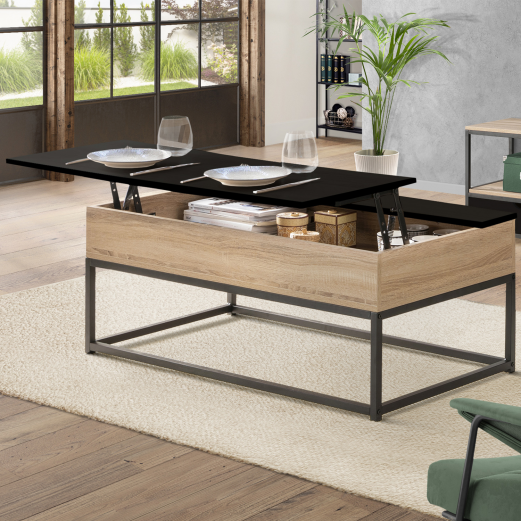 Table basse plateau relevable style industriel BOSTON ID Market