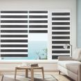Store enrouleur zébré jour nuit 60 x 230 cm gris