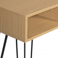 Console vintage NOEMI 3 compartiments bois pied épingle