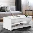 Table basse plateau relevable SOA bois blanc