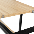 Table à manger extensible DETROIT 6-8 personnes 80-160 cm design industriel