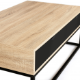 Table basse 2 tiroirs noirs BOSTON design industriel