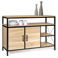 Buffet bas 2 portes DETROIT design industriel 100 cm