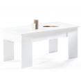 Table basse plateau relevable TARA bois blanc