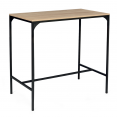 Ensemble table haute de bar DETROIT 100 cm et 2 tabourets design industriel 