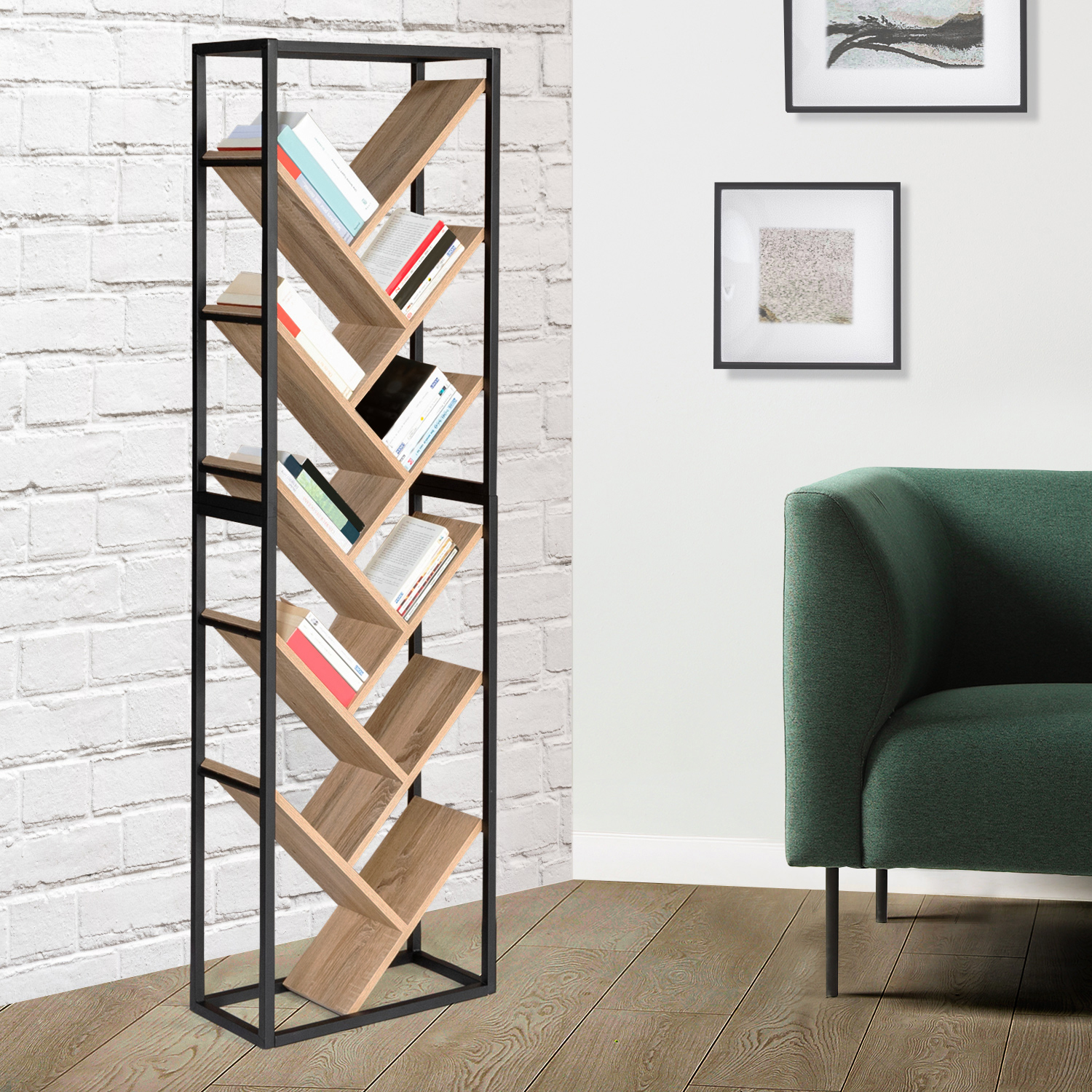Etagere Bibliotheque En Forme D Arbre 10 Niveaux Detroit Design Industriel