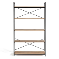 ECD Germany Juego De 4 Estanterías Para Cargas Pesadas 180x90x40 cm De Metal Galvanizado Con 5