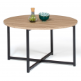 Table basse DETROIT ronde 70 cm design industriel